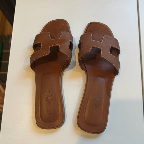 Hermès Oran leather mules - Picture 5 of 6